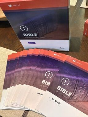 New in box Lifepac grade 7 Bible curriculum, unused